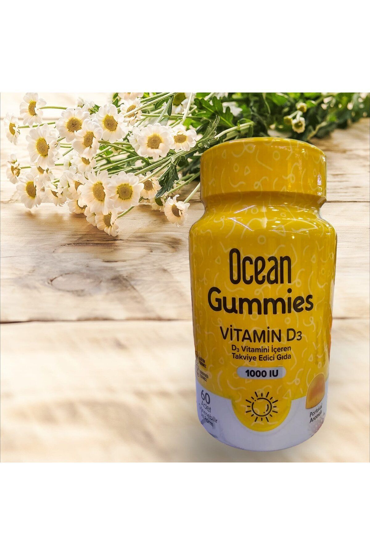 Gummies Vitamin D3 1000IU 60 Çiğnenebilir Portakallı Jel Form