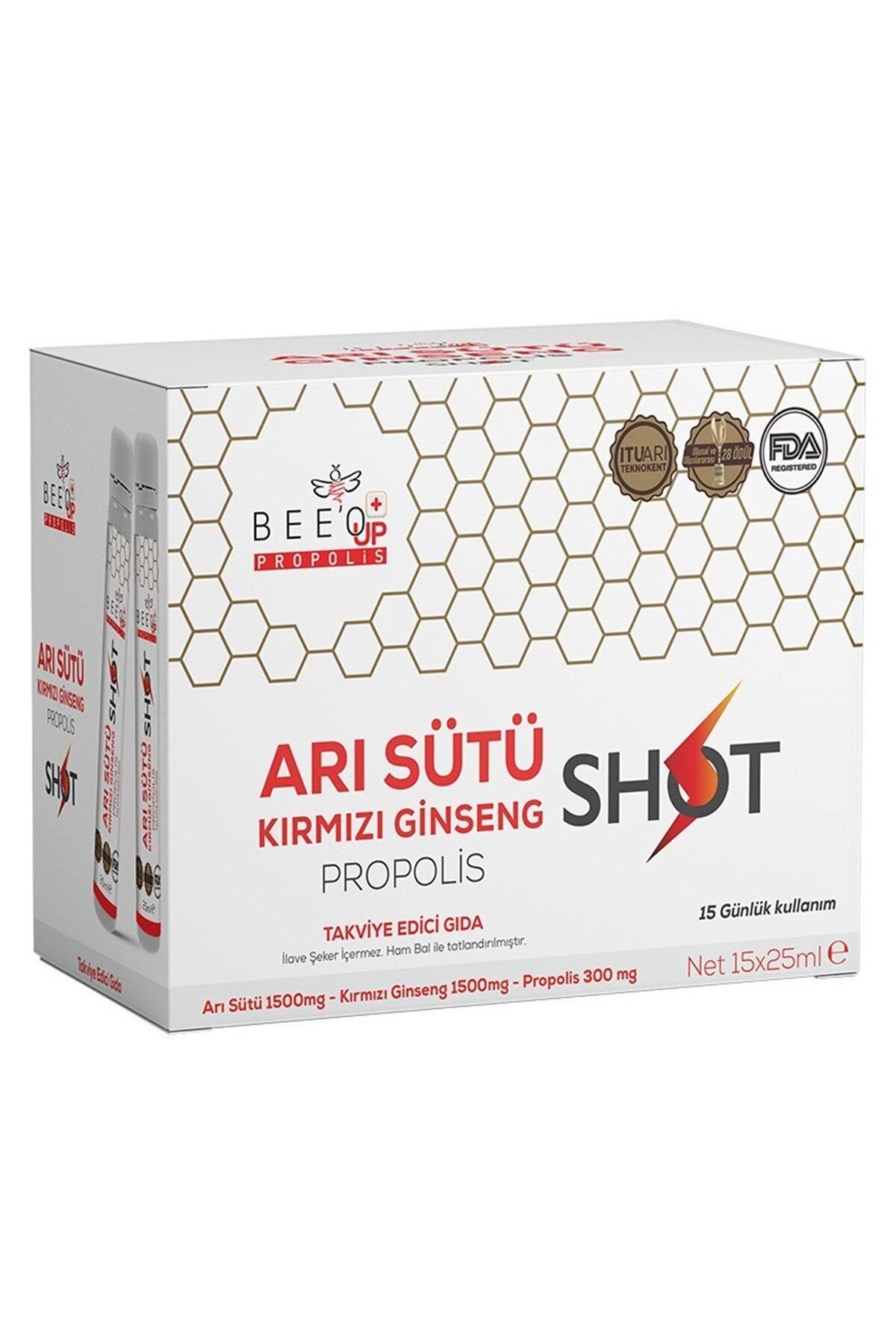 Up Propolis Arı Sütü Kırmızı Ginseng Shot 15 X 25 ml