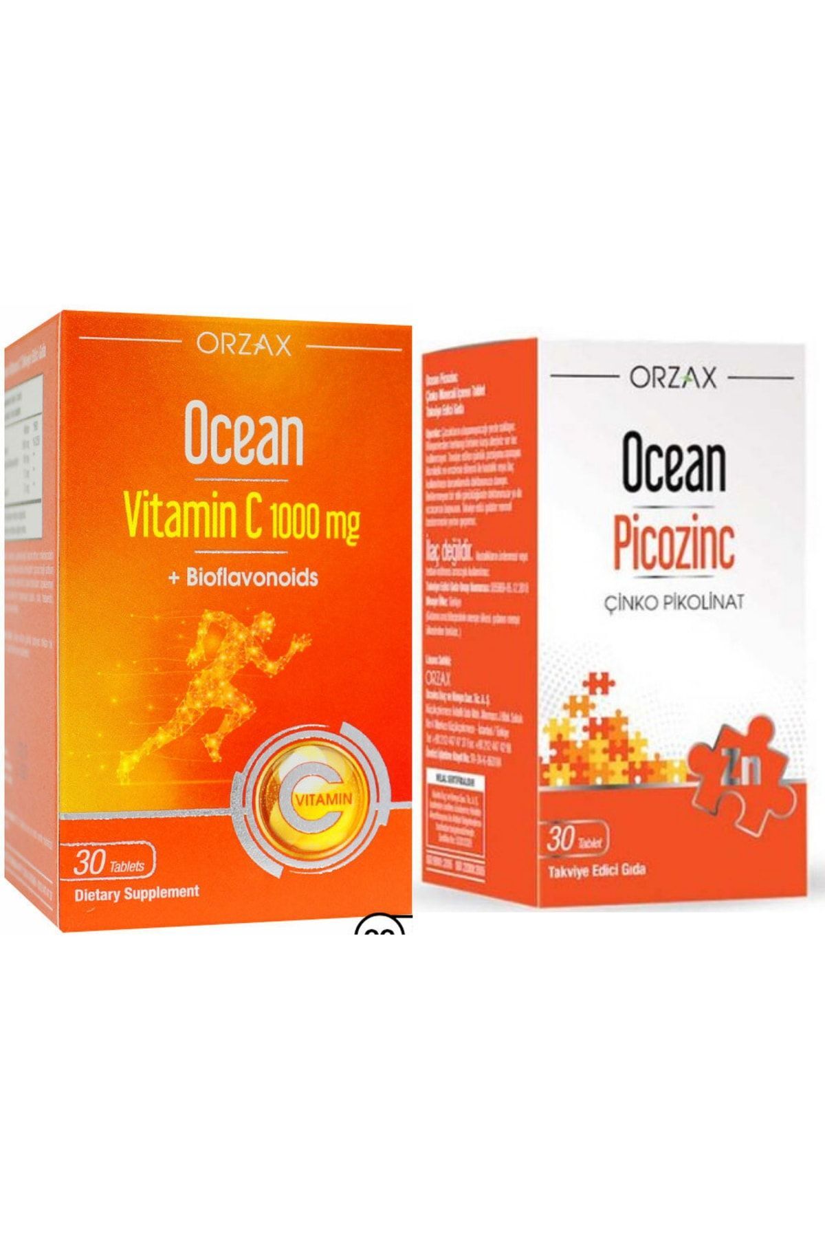 Vitamin C 1000mg 30 Tablet + Picozinc Çinko Pikolinat 30 Kapsül