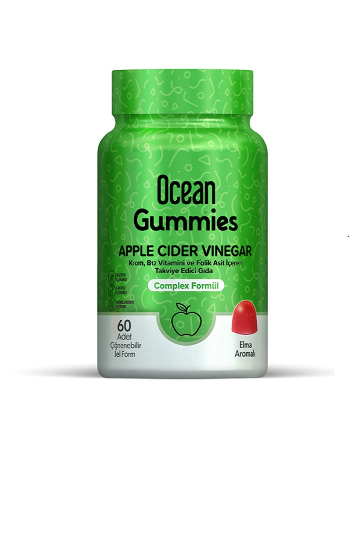 Gummies Apple Cider Vinegar 60 Çiğneme Form