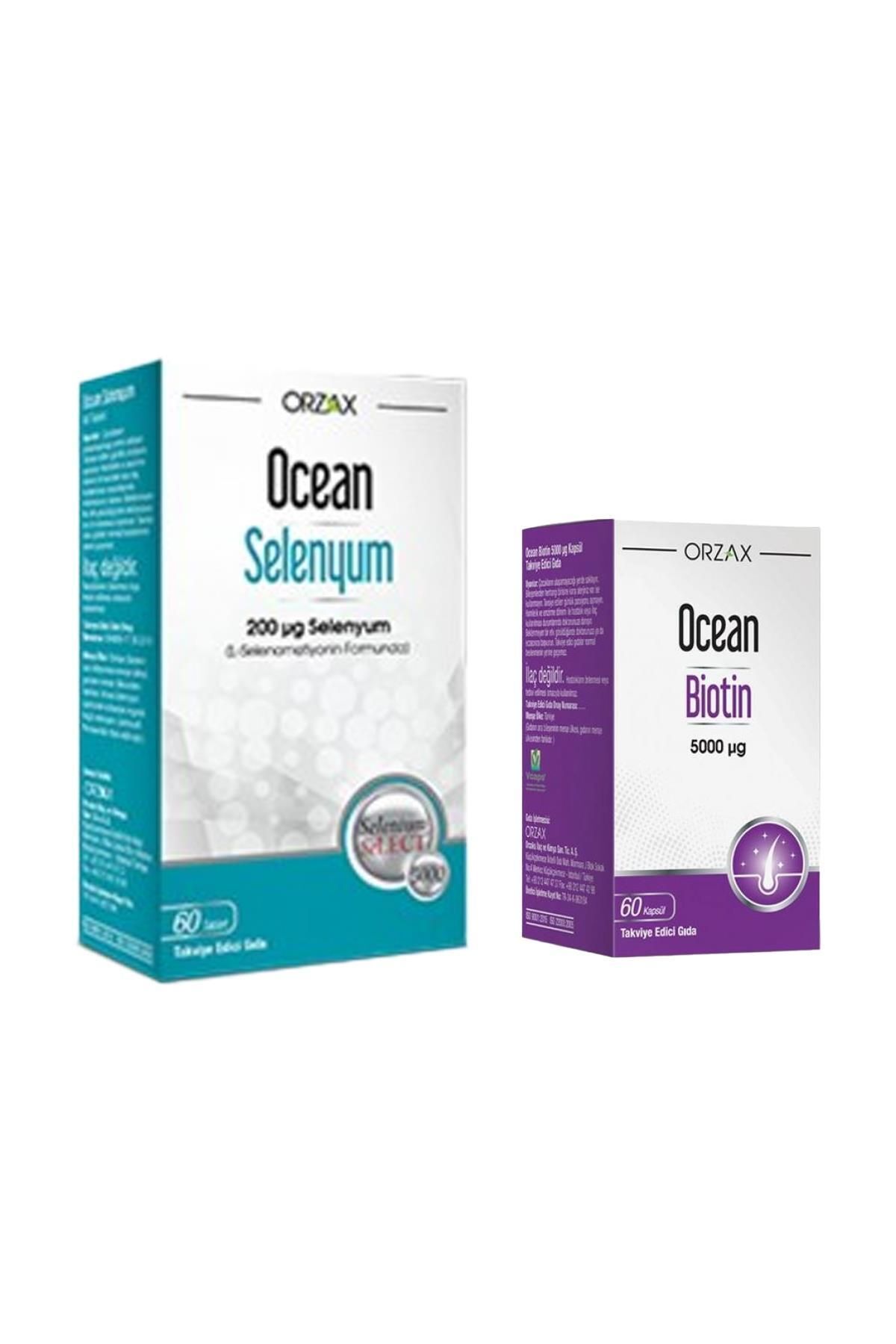 Selenyum 200 mcg 60 Tablet + Ocean Biotin 5000 mcg 60 Kapsül