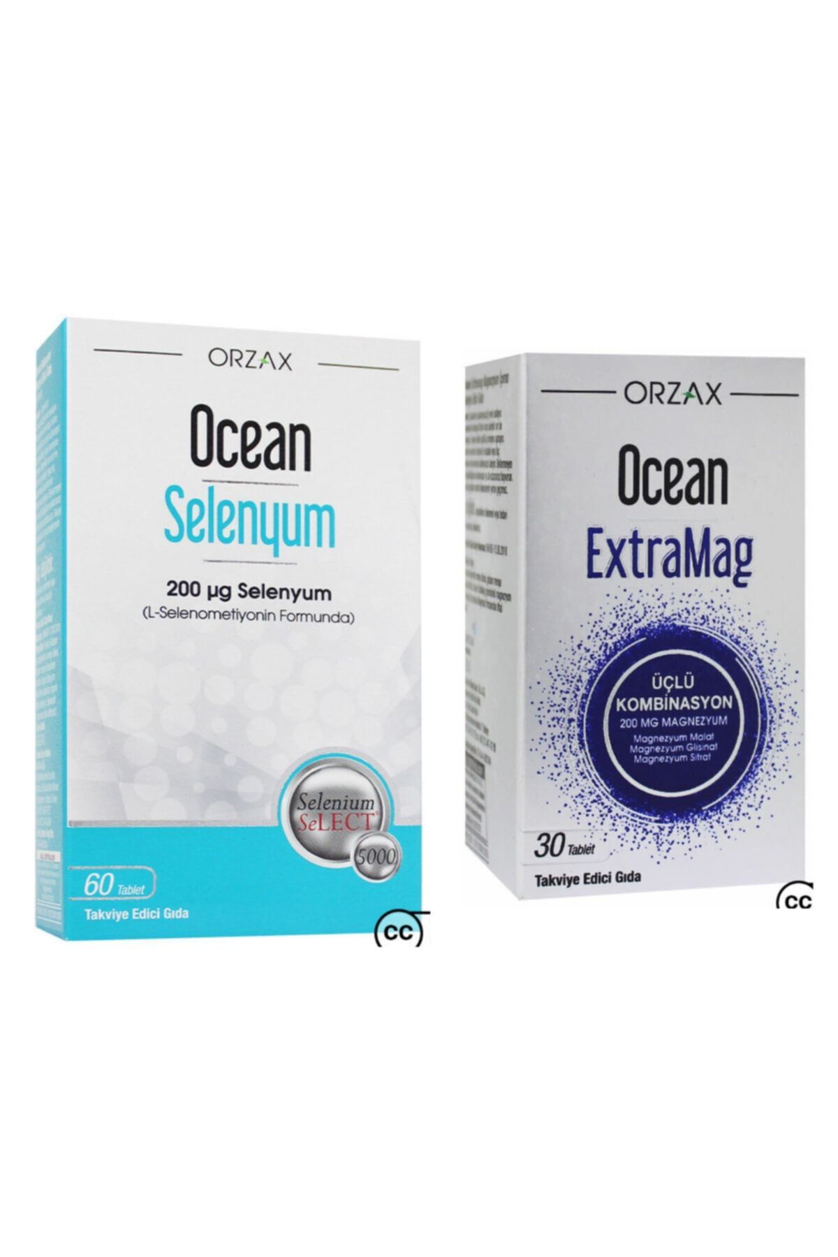 Selenyum 200 Mcg 60 Tablet + Ocean Extramag Üçlü Kombinasyon 30 Tablet