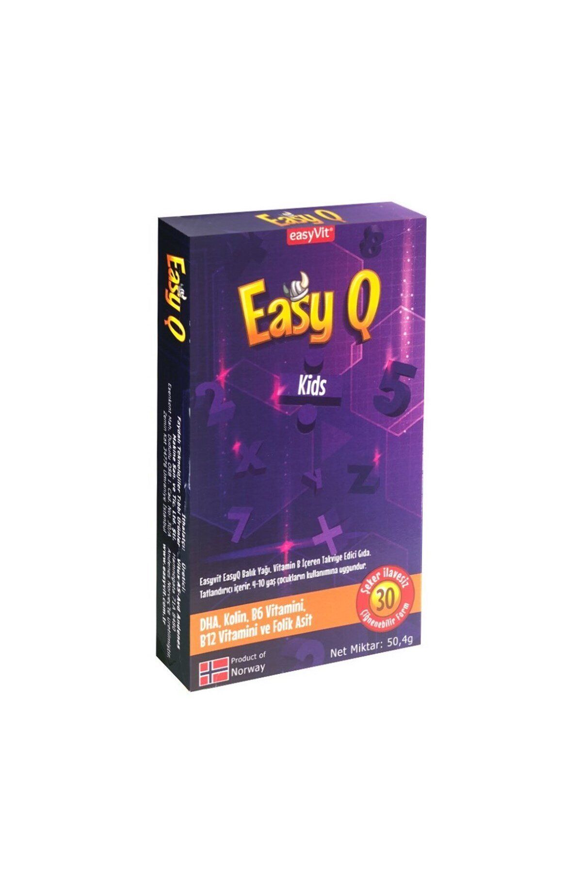 Easyfishoil Q 30 Çiğneme Tableti Tek Ebat